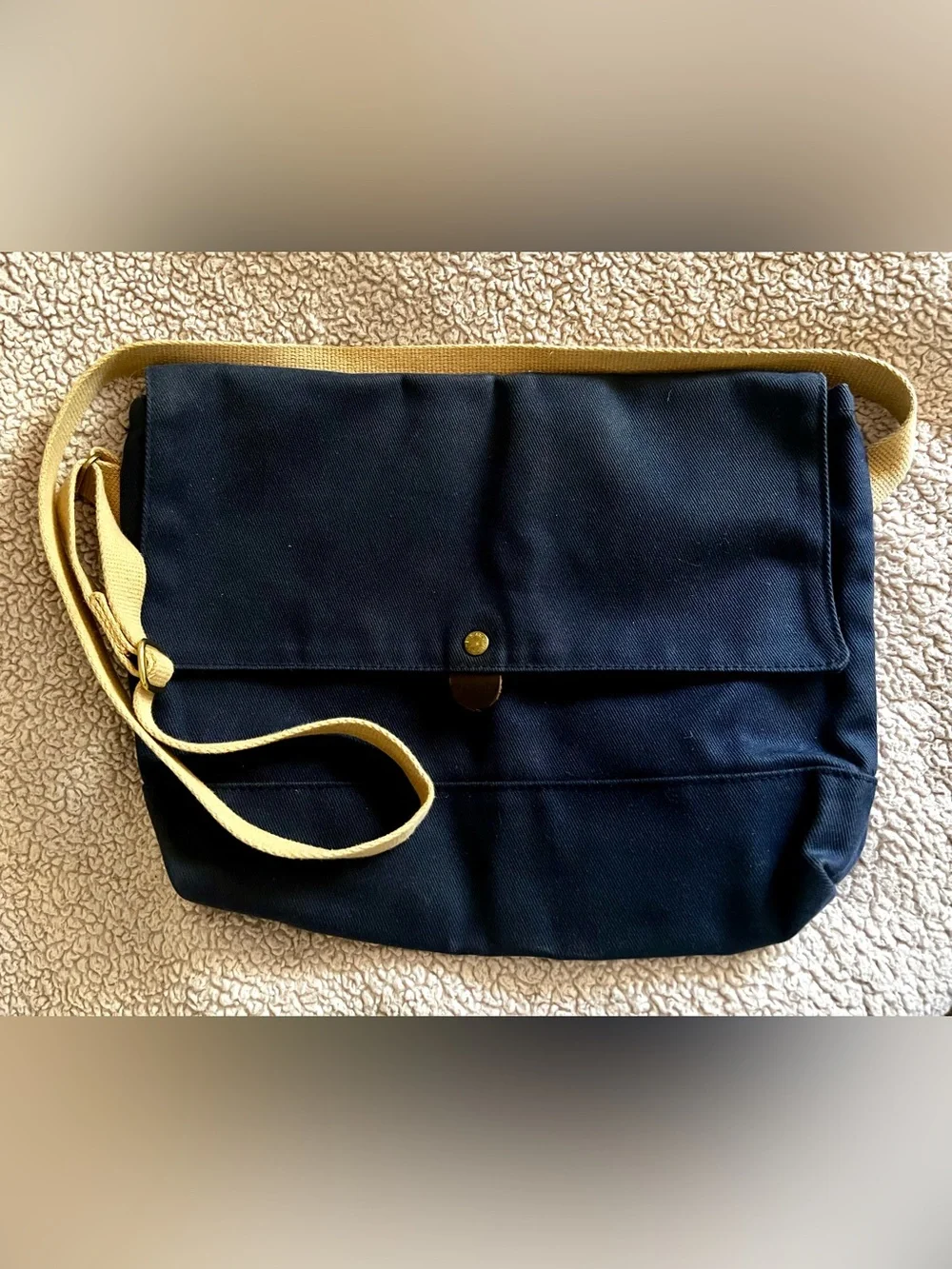 Archival Clothing - “Flap Musette” Waxed Canvas Messenger Bag